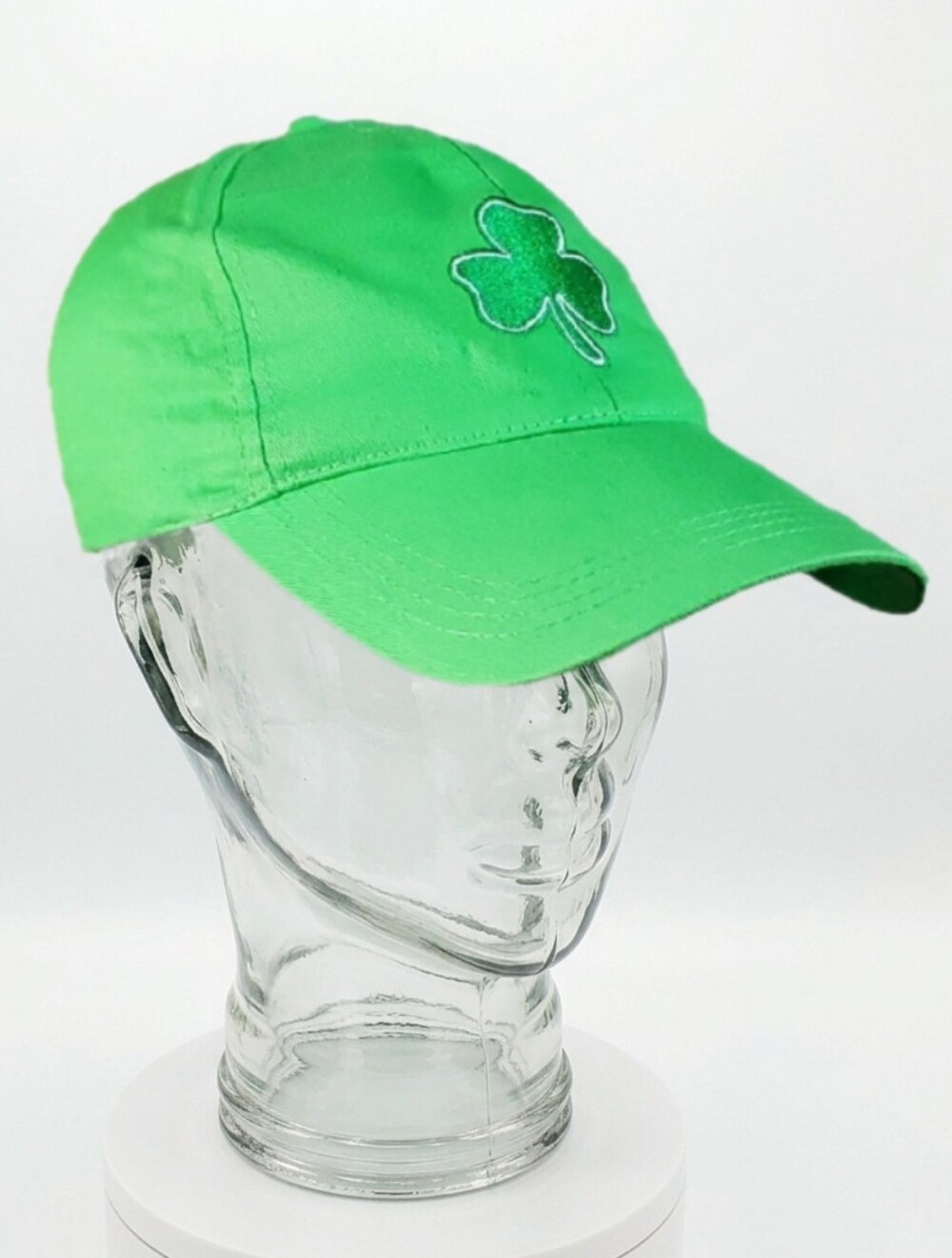Lucky Clover Hat NEW Irish Green Baseball Ball Cap 100% Cotton Canvas Adjustable